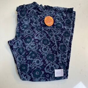 NWT Oilily Vintage Boho Colorful Funky Velvet Floral Pants Trousers EUR 36 US 6